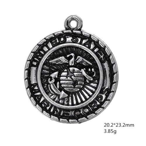 Wholesale 30% OFF 20/100/200PCS United States Marine Corps Charms Silver U.S. Military Char, DIY Findings, Jewelry Making