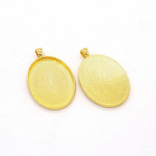 10pcs 40 x 30mm Antique Bronze Cabochon Pendant Base, Oval pendant setting (3020001)