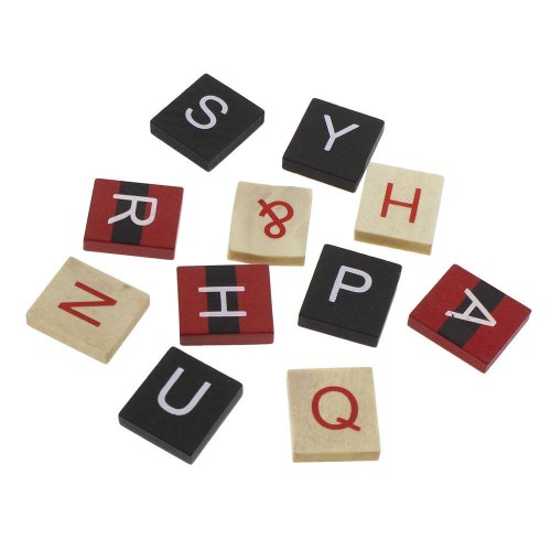 100 Scrabble Tiles Wooden Complete Set Scrapbooking, Crafting Jewelry Wedding Favors Alphabet Pendants, Earrings, Magnets, Charms, Mosaics