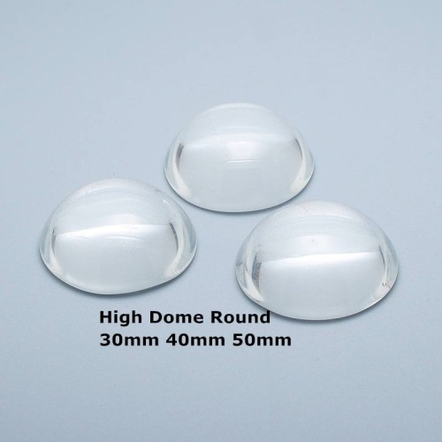 10pcs 30mm 40mm 50mm Thick Round Clear Glass Cabochons Thicker Hand Crystal Clear Colorless Glass Thick transparent glass covers