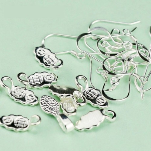 5 pairs 925 Sterling silver earring hooks + 5 pairs 925 Sterling silver Plating earring bails
