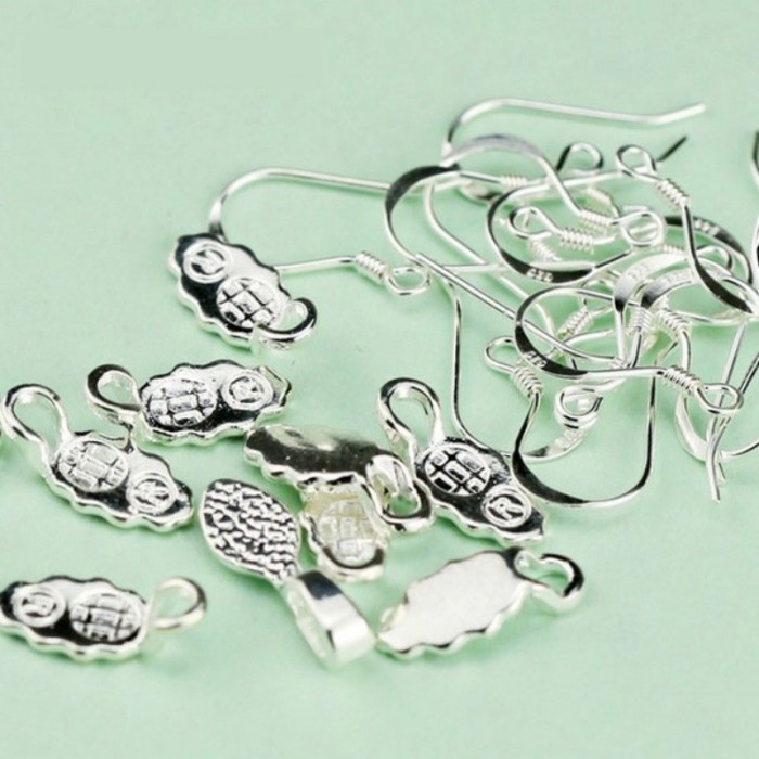5 pairs 925 Sterling silver earring hooks + 5 pairs 925 Sterling silver Plating earring bails
