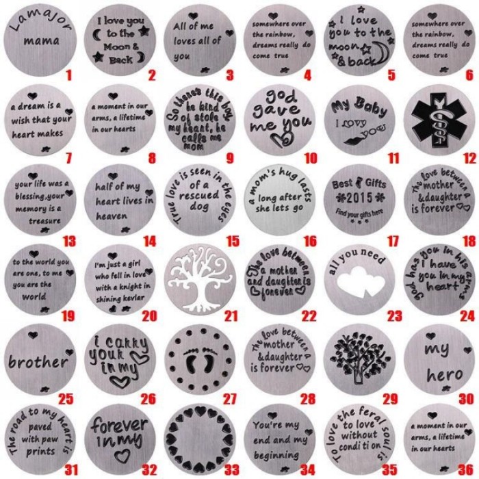 Stainless steel Floating Locket Plate, memory plate plate, 36 designs, Floating charms, Dia 22mm Fit for 30mm floating locket 5010049