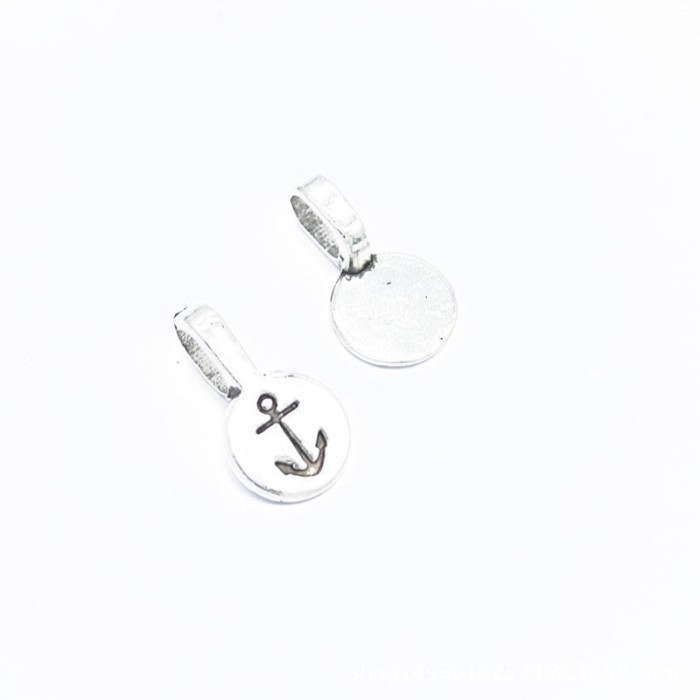 WHOLESALE 100pcs/200pcs Small Glue On Jewellery Bails Antique Silver Plated Stick On Pendant Pad Settings, Jewellery Making Bails Findings