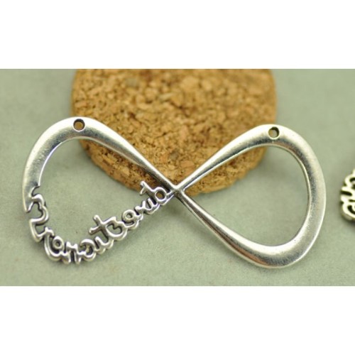 4pcs Antique silver "one direction" Infinity Charms - infinity symbol Charms Pendants Findings (#3010037)