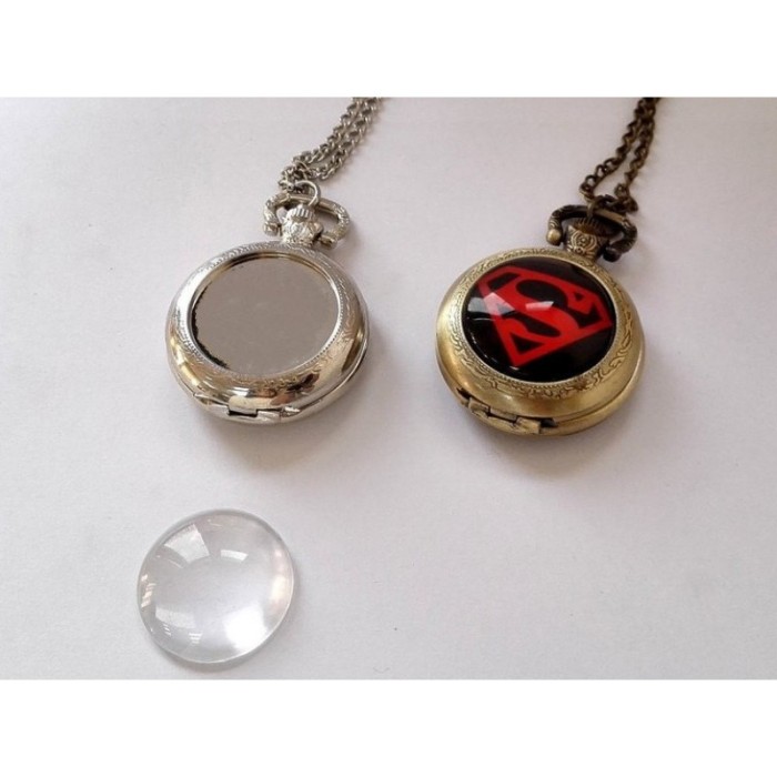 Pocket watch DIY kit, pocket watch necklace pendant DIY kit, 1 inch Bezel Setting cabochon bezel watch necklace