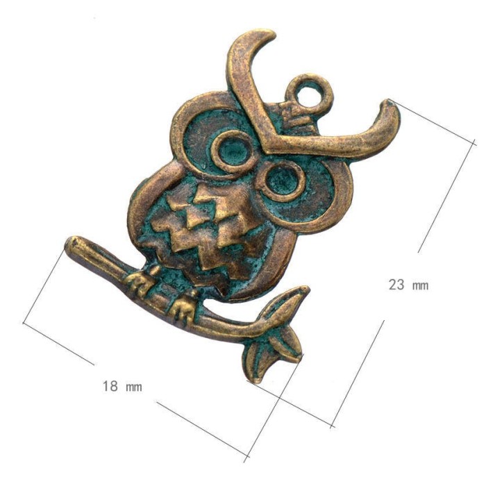 10PCS Owl pendant ,Verdigris Patina Grungy Owl Head Stamping, owl bracelet,Vintage Zinc Alloy owl necklace Charms ,DIY Jewelry Findings