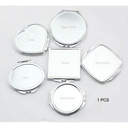 Pocket Mirror Blank Compact Mirrors Supply Silver Mirror Compact DIY Kits Round Mirror Best Gift Bridsmaid Gift Supply