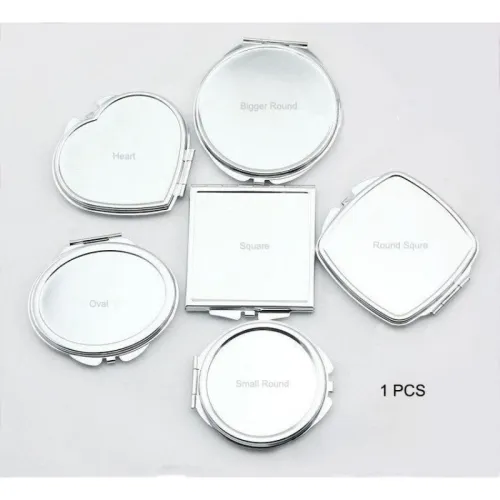 Pocket Mirror Blank Compact Mirrors Supply Silver Mirror Compact DIY Kits Round Mirror Best Gift Bridsmaid Gift Supply
