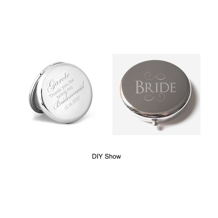 Personalized compact mirrors,engraving pocket mirror,Folded-Side Cosmetic Make Up Mirror,Wedding supplies, Wholesale Lot Of 10pcs