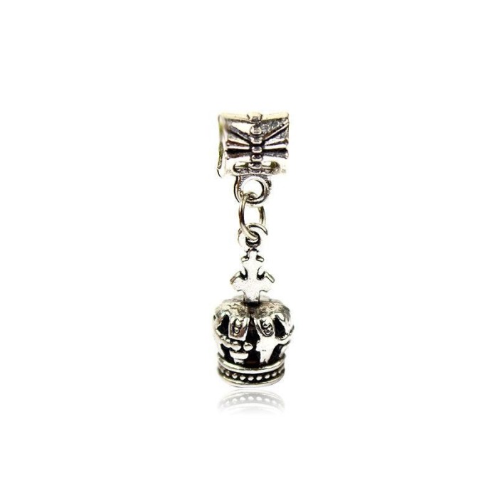 10pcs European beads, Crown Charms, fits most European charm bracelets bead charm bracelet