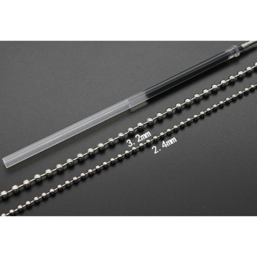 High quality, fine polishing process-Titanium Steel Bead Chain Necklace, 27  chain, 3.2mm chain, Sweater chain，silver bead chain