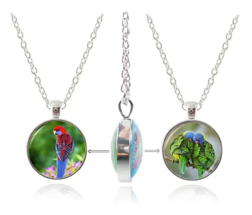 50sets 16mm 18mm 20mm 25mm Frame Blank Pendant Charm Tray Round Cabochon Setting,Two sides,Double-sided