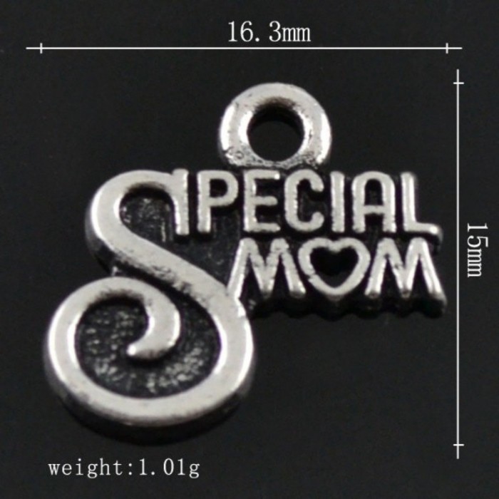 20pcs Antique Tibetan Silver Tone, SPECIAL MOM Mother's day Charms Pendants Findings