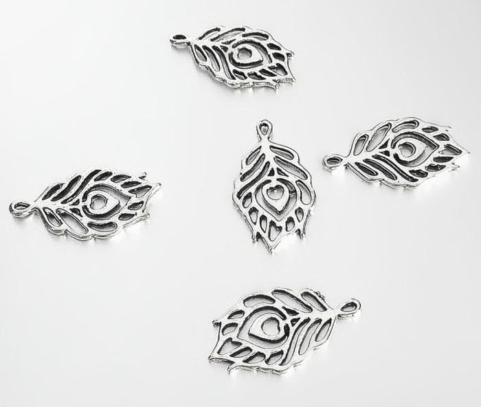 20pcs Antique Tibetan Silver Tone Angel Wing Charms Pendants Findings Feather Charm Pendants Findings (#30100155)