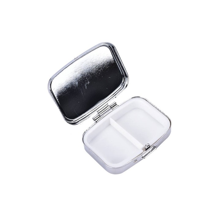 large Portable Rectangle Container Storage Case Travel Metal Pill Box, blank cover for customization, Lot Of 10pcs,55*40*15mm