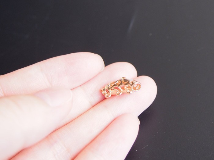 2pcs 24K Gold plating Brass Three Strand Connectors (#10001078)