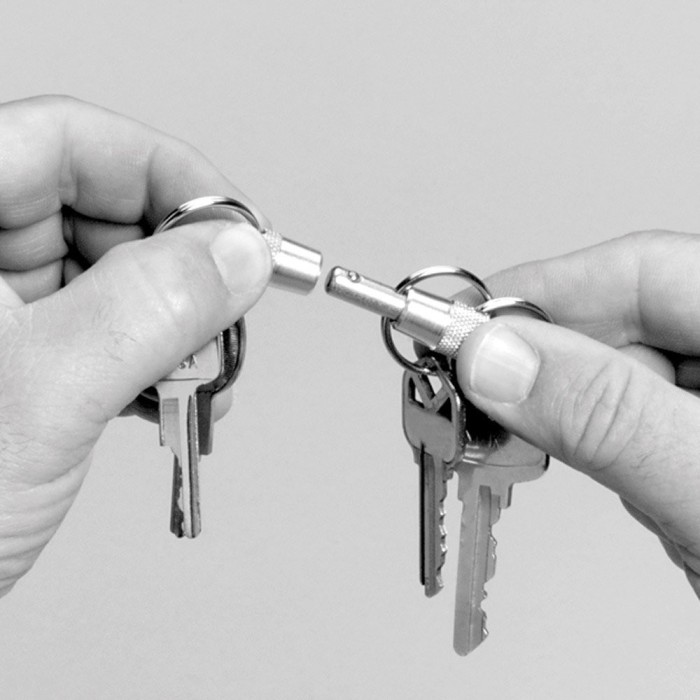 Quick Release Keychain, Pull-Apart Removable Handy Keyring with Two Split Rings Key Accessory