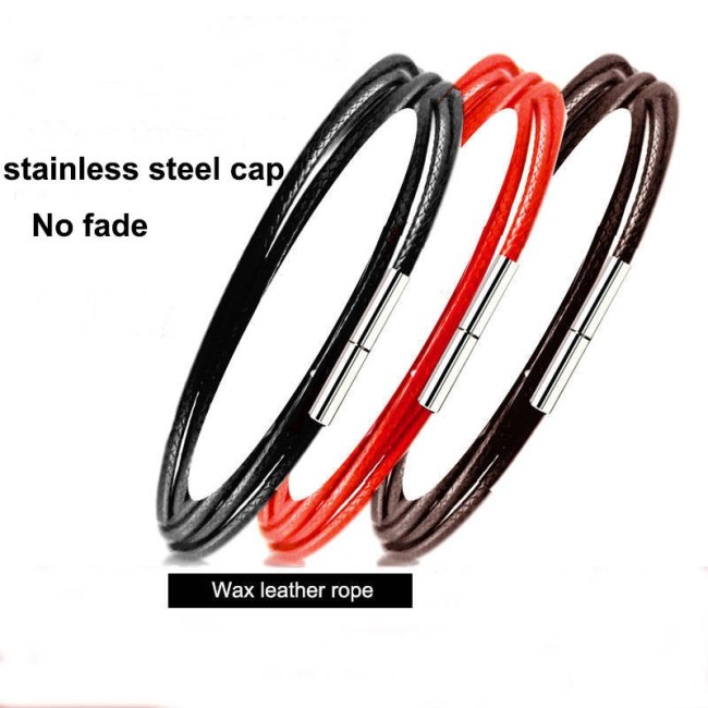 10PCS High Quality-Waxed Necklace Cord Rope Stainless Steel Clasp Necklace bracelet Lobster Clasp Extension Chain DIY Jewelry Making