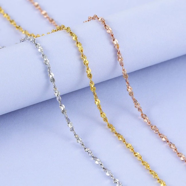 925 Silver Jewelry Clavicle chain Sweater Necklace 40cm/45cm-Sterling Silver Chain