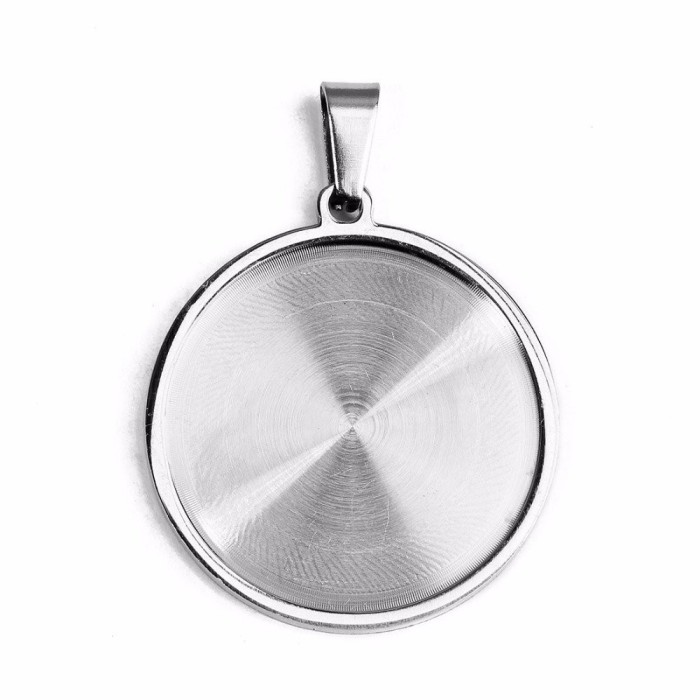 25mm Stainless steel Settings Base, Bezel Blank Base Setting, Round Cabochon Pendant Base