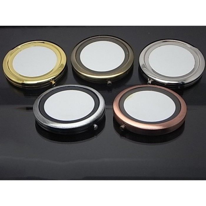 10 Kits 70mm Round Blank Pocket Mirror with 58mm metal disc setting for fabric, Compact mirror blank, Engravable Pocket Mirrors M001