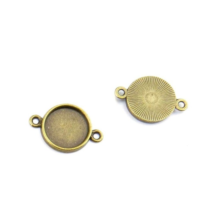 ON SALE-DIY Antiqued Bronze or Antiqued Silver Round Cameo Cabochon Base Setting Necklace Pendant Tray Jewelry Blanks 100PCS