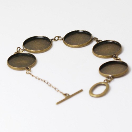 5pcs Bracelet Blanks, 16mm 18mm 20mm bezel Antique Bronze bracelet blanks