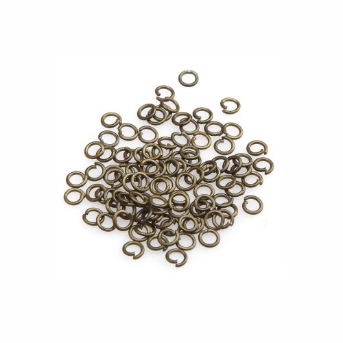 200pc 4mm 5mm 6mm 7mm 8mm Antique Bronze open jump rings (10001045)