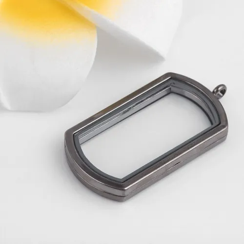 Rectangle Floating Locket, glass locket pendant, Floating glass Lockets, Rectangle Memory locket, Wholesale floating lockets