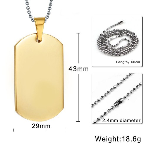 Titanium steel Dog Tags Discs Stamping Blanks Dog Tag Blanks Stamping Blanks 18K Gold Plating Tags Blank Dog Tags,DIY Jewelry