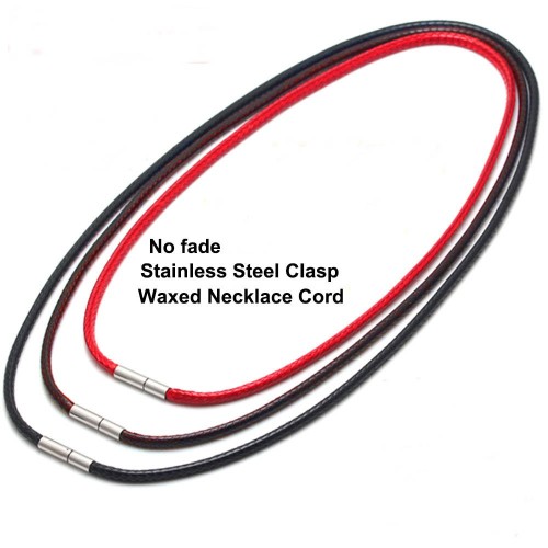 5PCS High Quality-Waxed Necklace Cord Rope Stainless Steel Clasp Necklace bracelet Lobster Clasp Extension Chain DIY Jewelry Making