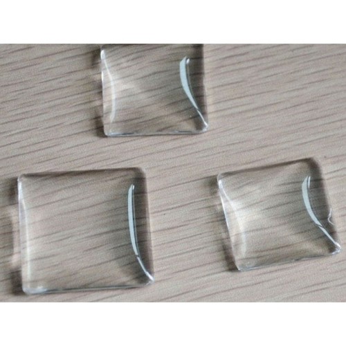 100pcs 12mm Square Crystal Clear Glass Cabochon clear glass tiles (3010376)