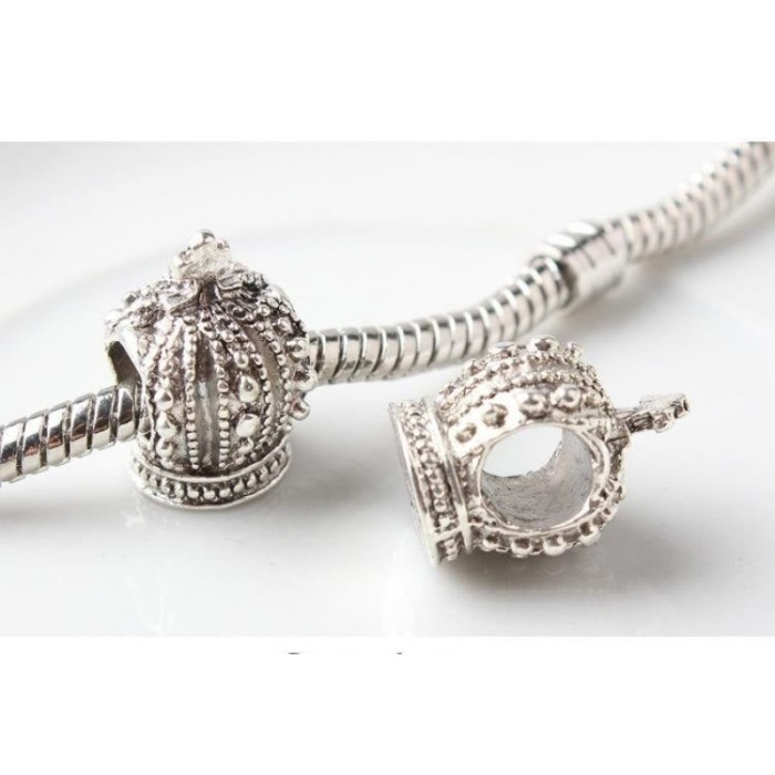 10pcs Crown European beads, Bead Charms, fits most European charm bracelets bead charm bracelet