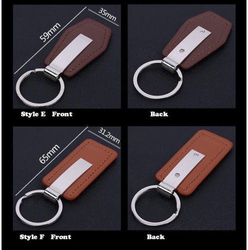 2pcs PU leather Keychains, blank keychain for your customize business