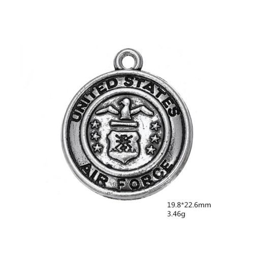 Wholesale 30/100/200PCS AIR FORCE Charms Silver U.S. Military Char, DIY Findings, Jewelry Making