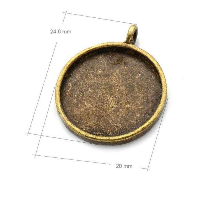 30%OFF 20mm Antique Bronze Cabochon Pendant Base, round pendant setting , Wholesale Lot Of 500pcs