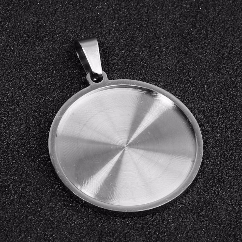25mm Stainless steel Settings Base, Bezel Blank Base Setting, Round Cabochon Pendant Base