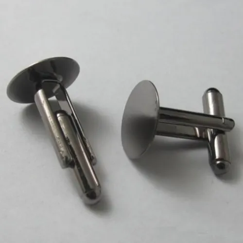 20pcs 8mm Flat pad French cufflinks blank, cufflink base, Brass Cufflinks Bezel Setting(3010367)