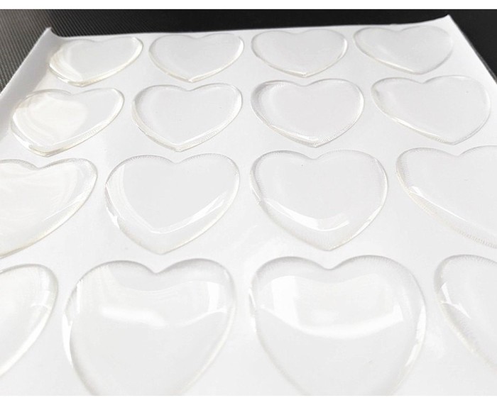 1 inch (2.54cm) High Quality Clear Heart Epoxy Stickers,heart epoxy domes,1inch heart Clear Round Epoxy Stickers,