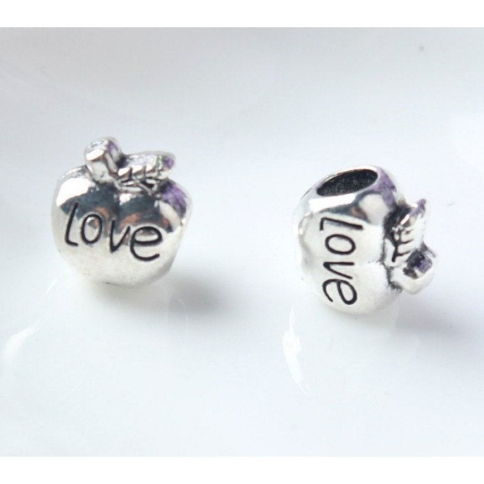 10pcs European beads, Love Bead Charms, fits most European charm bracelets bead charm bracelet