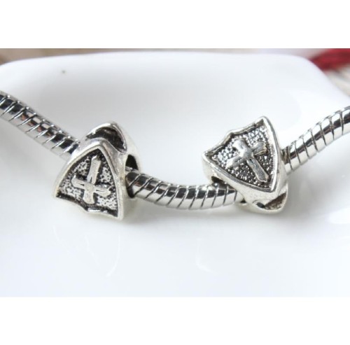 20pcs Cross European beads, Bead Charms, fits most European charm bracelets bead charm bracelet