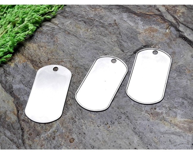 50pcs Stainless steel Dog Tags Discs Stamping Blanks Dog Tag Blanks Stamping Blanks Silver Tags Blank Dog Tags