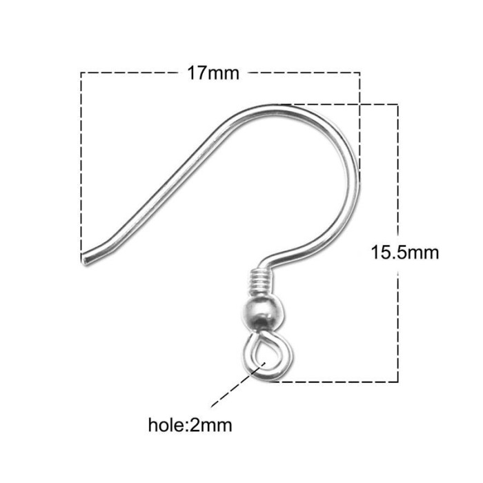 10 pairs Earring hooks, Sterling Silver French Hook Earwires S925