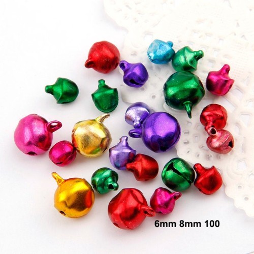 6mm 8mm 10mm Colorful Bells Christmas Assortment Jingle All the Way (# 3010090)