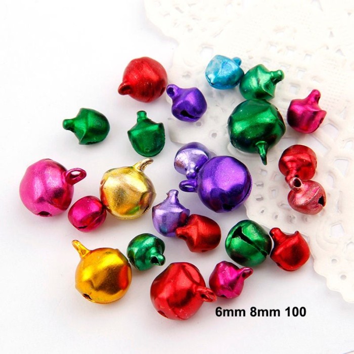 6mm 8mm 10mm Colorful Bells Christmas Assortment Jingle All the Way (# 3010090)