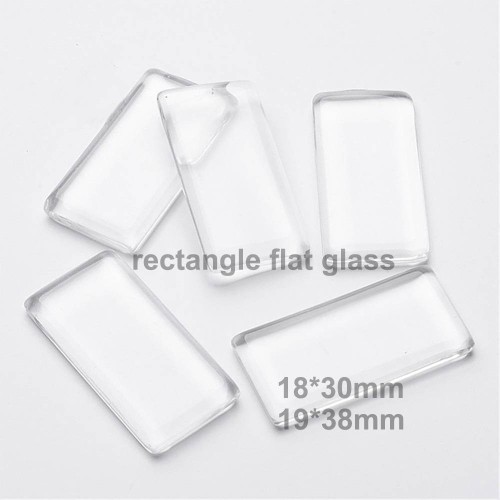 18*38mm 19*38mm Clear rectangle Flat Back Acrylic Glass Domed Magnifying Cabochons For DIY Photo Pendant Tray Setting
