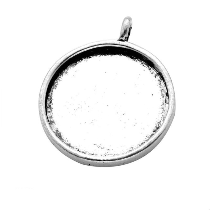 30%OFF 18mm Antique Bronze Cabochon Pendant Base, round pendant setting , Wholesale Lot Of 500pcs