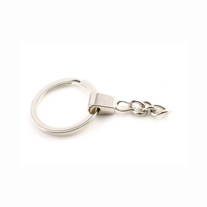 Key Ring ( Ring Size: 30mm ) Key Chain Rhodium And Bronze Plated 50mm Long Round Split Keychain Keyrings Wholesale
