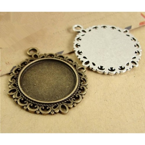 ON SALE - 10 sets Photo Keychains DIY Kit - blank round 1 inch (25mm) or 20MM bezel setting with glass cabochon and key ring